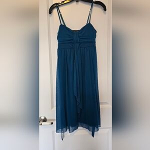 le chateau Teal Draped Maxi Skirt